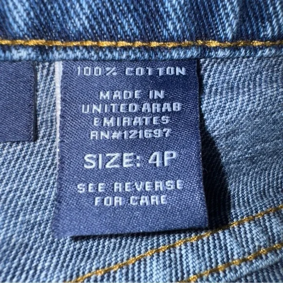 Bill Blass Petite Easy Fit Jeans 4P Blue Straight Crop 26 Inseam Classic Mom - Picture 6 of 9